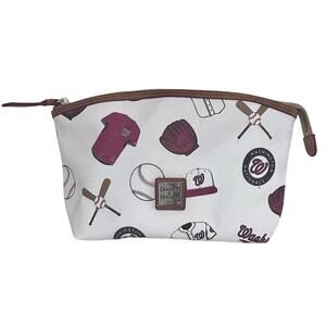 Dooney & Bourke Washington Nationals Logo MLB Coated Cotton Cosmetic Case Clutch